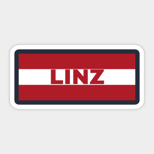 Linz City in Austrian Flag Sticker